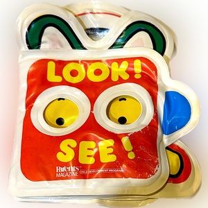 VTG RARE LOOK! SEE! SOFT BABY BOOK PARENTS MAGAZINE CHILD DEVELOPMENT PRGM J&J